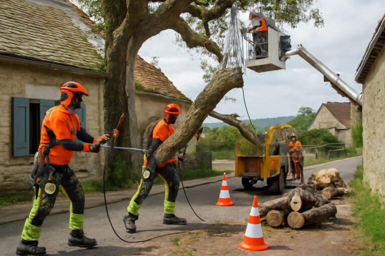 Élagage sécurisé à Angervilliers : intervention sur arbre dangereux