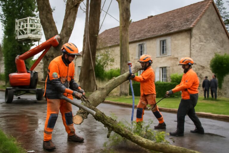 Intervention d'abattage d'arbre à Angervilliers