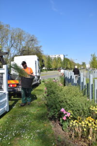 Entretien d'espaces verts à Angervilliers